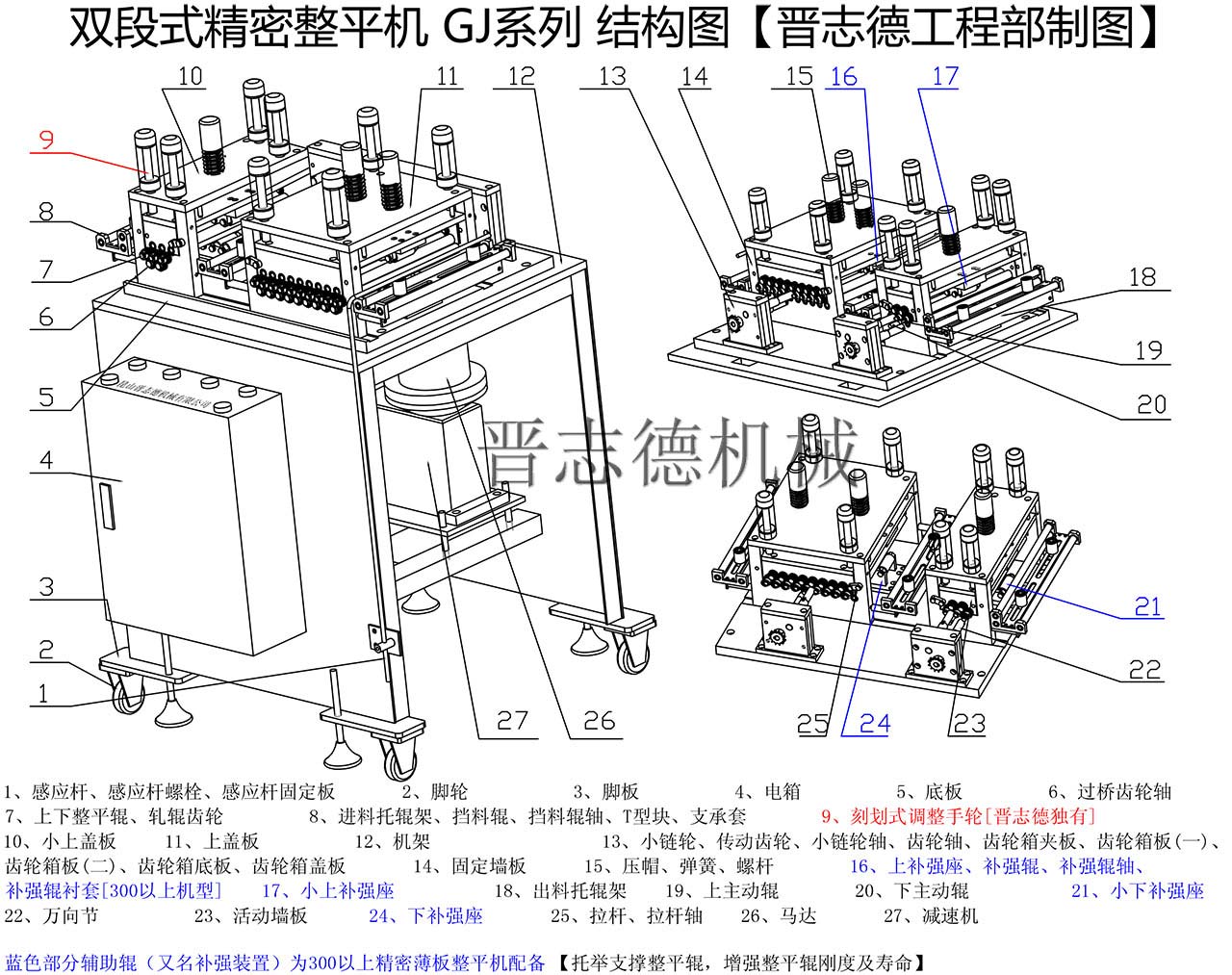 整平機結(jié)構(gòu),整平機3D結(jié)構(gòu)圖